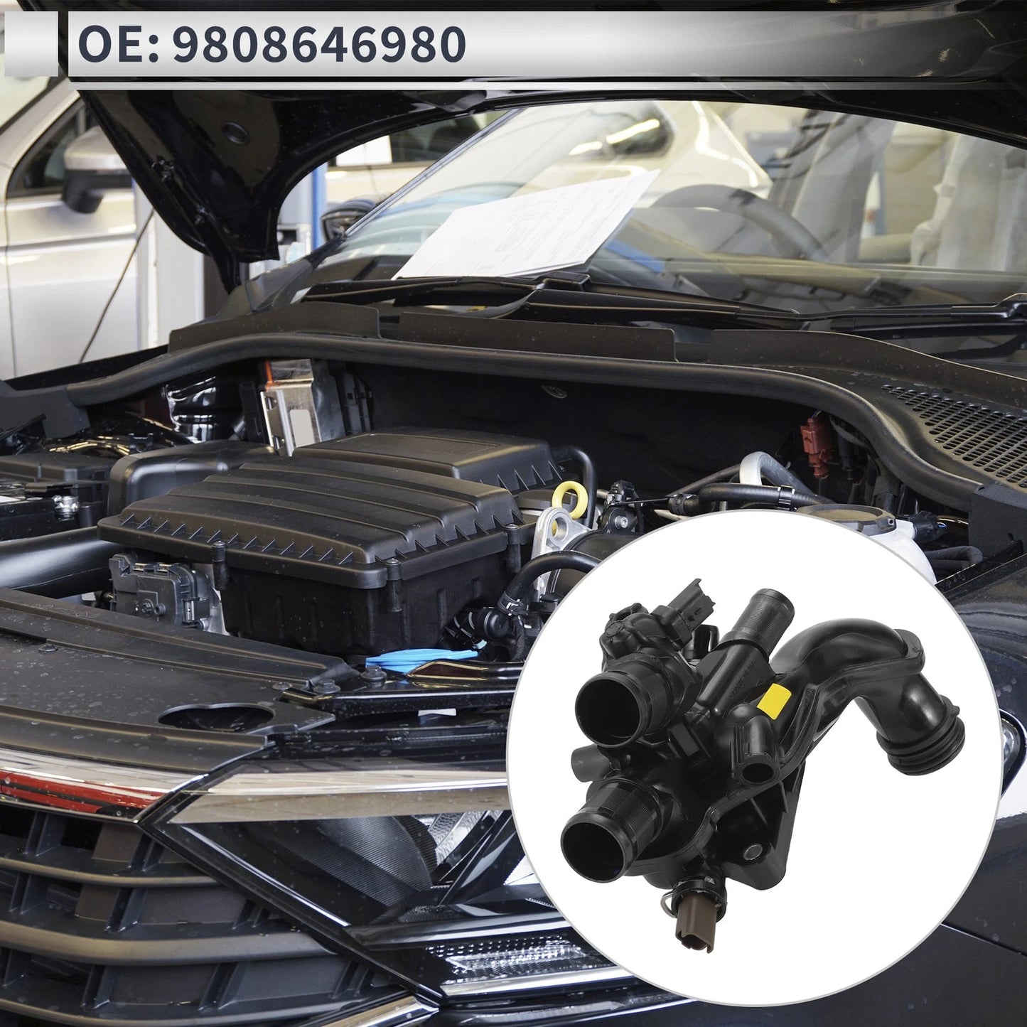 Engine Coolant Thermostat Housing for Peugeot 208 308 3008 (2007-2019)