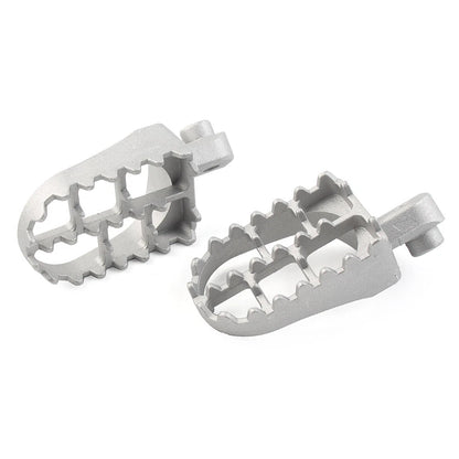 Universal Motorcycle Wide Foot Pegs for Bike Racing Silver