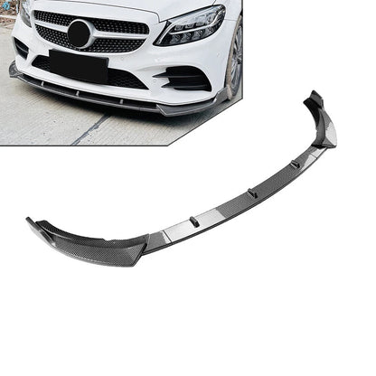 Front Bumper Spoiler Lip for Mercedes Benz C Class W205 (2019-2021)