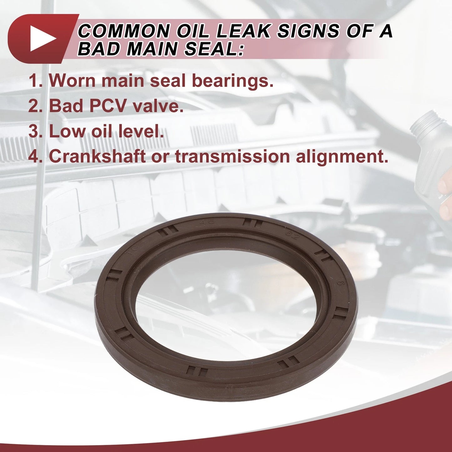 Crankshaft Oil Seal for Hyundai Genesis, Kia K900 (2015-2016)