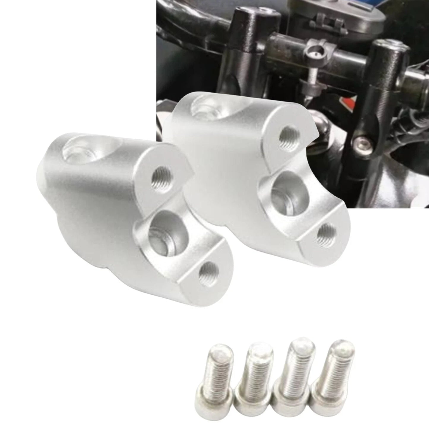 Handlebar Riser Mount Clamp Kit for Suzuki DL 650 (2004-2012)