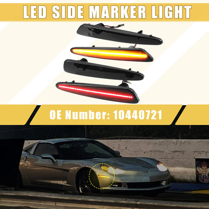 LED Front Rear Side Marker Light  for Chevy Amber Red