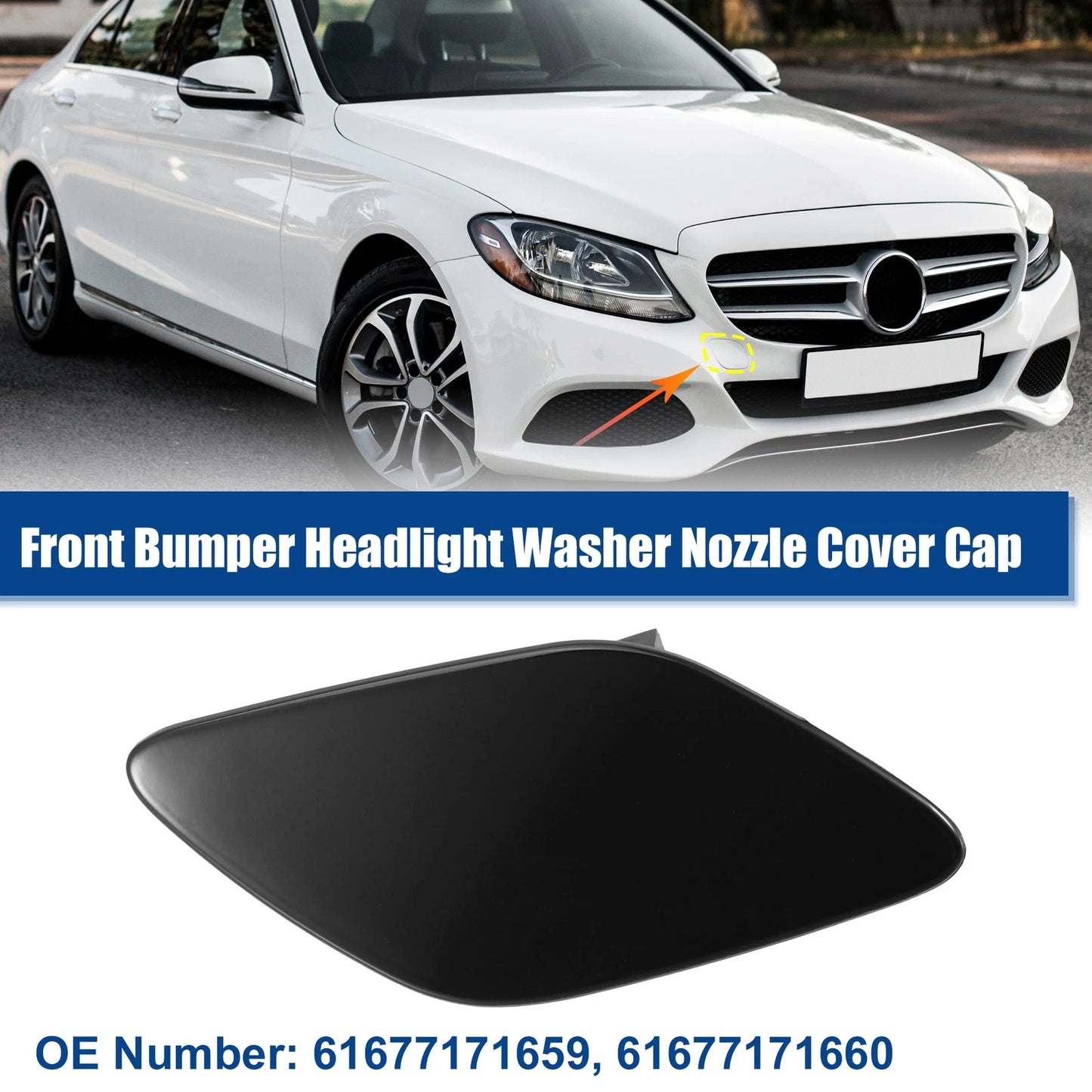Front Right Bumper Headlight Washer Nozzle Cover Cap for BMW 328i