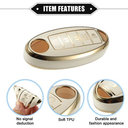 5 Button Remote Key Fob Cover for Infiniti Q30 White (2016 - 2018)