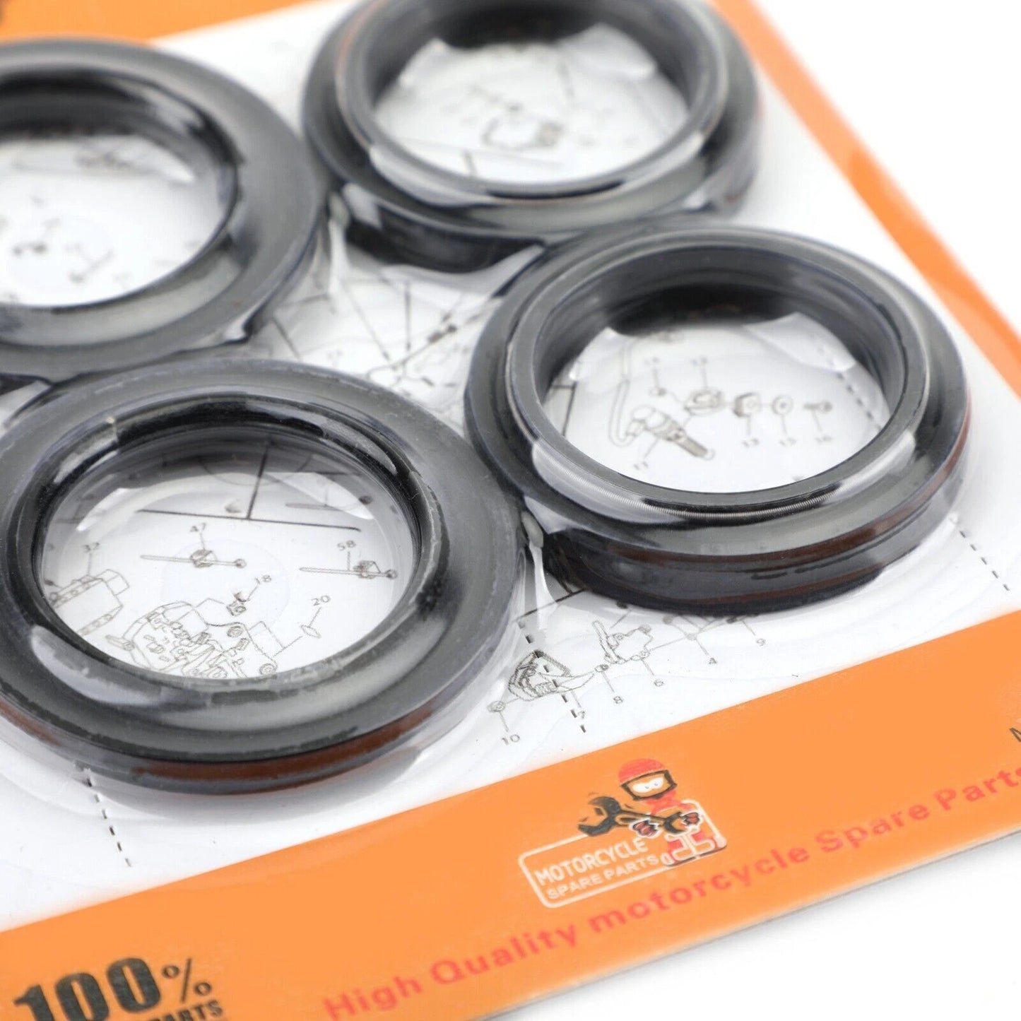 Fork Seal Ring Set for Kawasaki ZX600 Ninja, ZX750, ZX1100, GPz (1985-2003)