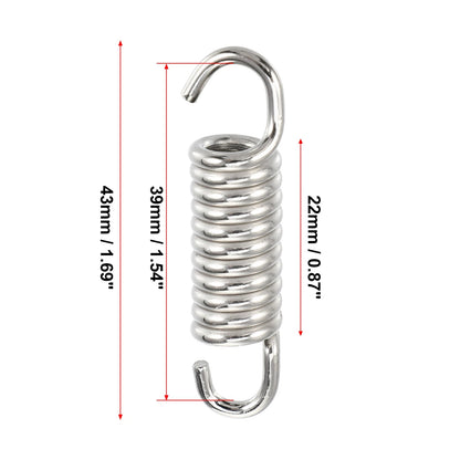 43mm 1.69in Cycle Muffler Exhaust Pipe Spring 4 for Make Model