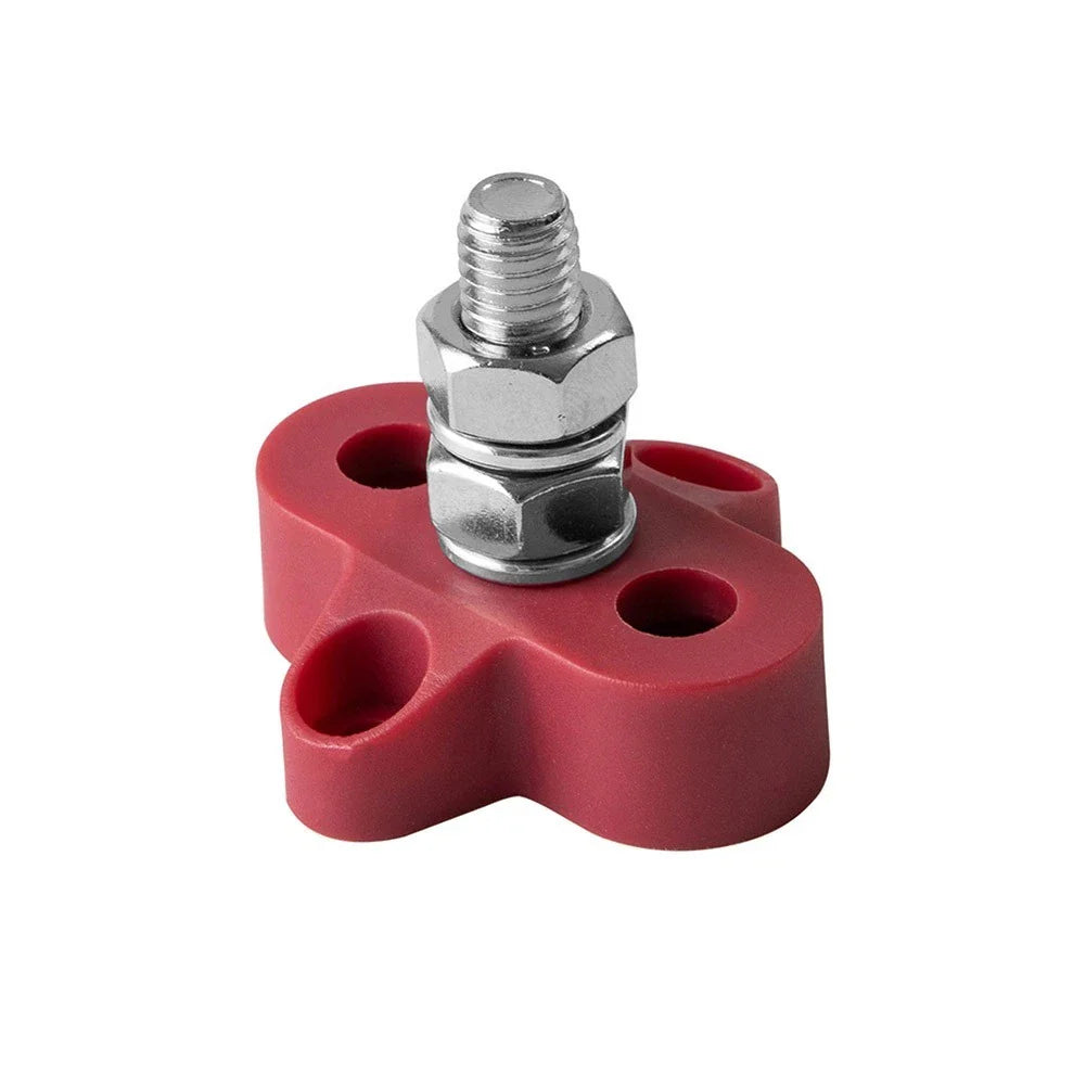 Terminal Stud 2pcs Black/Red M6 Stainless Steel for Marine Boat Yachts