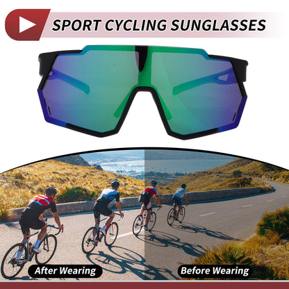 1 x Motorcycle Riding Goggles Green Black Tri-Acetyl Cellulose for Make Model