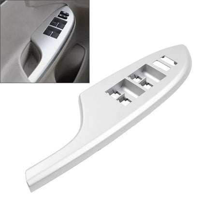 Silver Front Driver Left Window Switch Bezel Cover for Toyota Corolla (2009-2013)
