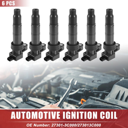 6 Pcs Ignition Coils for Hyundai Santa Fe (2007-2018)