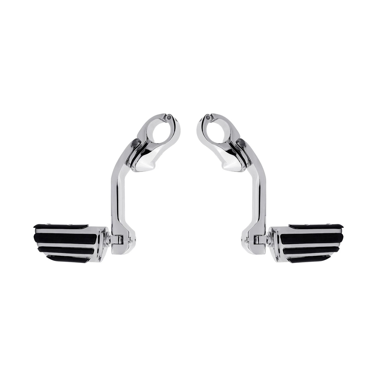1 1/4" Long Angled Mount Highway Foot Pegs for Harley Touring Softail Sportster