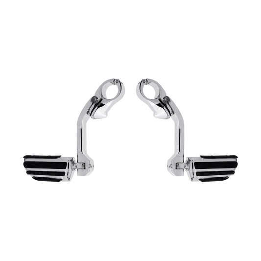 1 1/4" Long Angled Mount Highway Foot Pegs for Harley Touring Softail Sportster