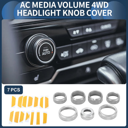 4WD Headlight Switch Knob Cover for GMC Canyon (15-22) 7 Pcs