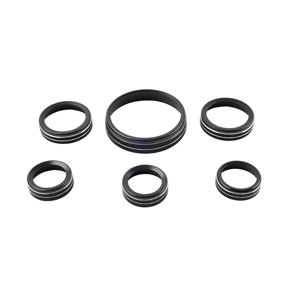 Stereo Tune Knob Headlight Switch Covers for Ford Bronco (2021-2022) Black