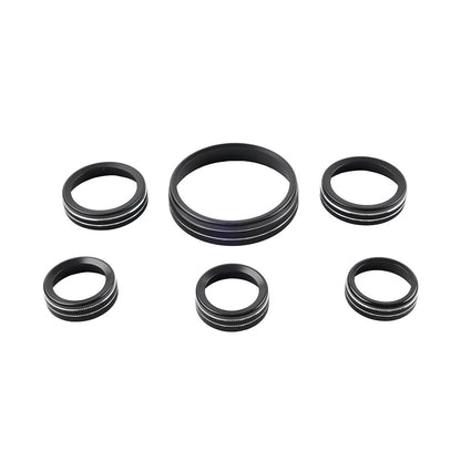Stereo Tune Knob Headlight Switch Covers for Ford Bronco (2021-2022) Black