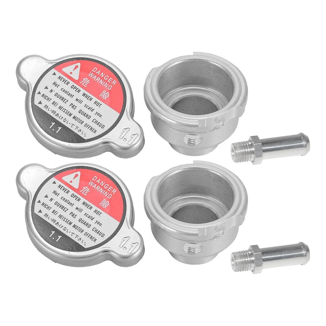 2 x Aluminum Weld-On Radiator Filler Neck 32mm for A1