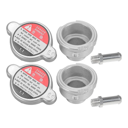2 x Aluminum Weld-On Radiator Filler Neck 32mm for A1