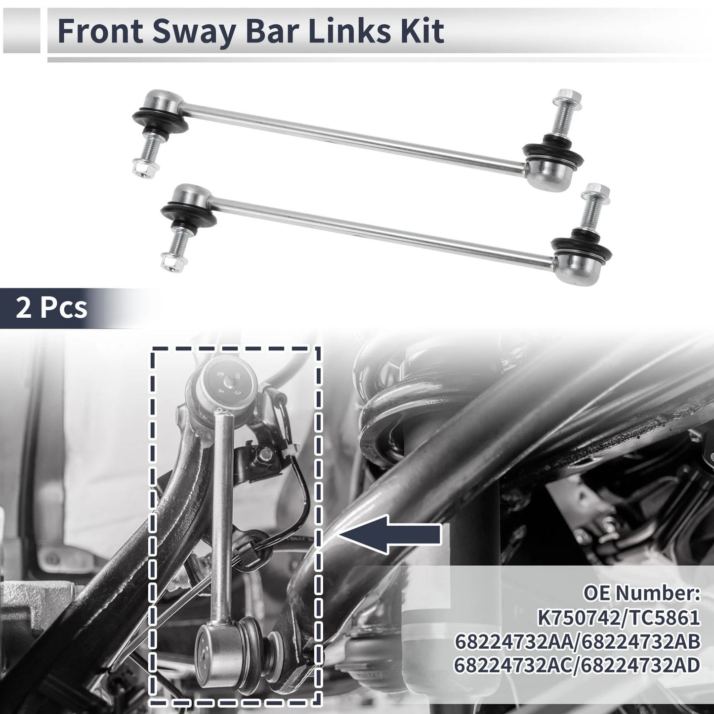 Front Stabilizer Bar Links  for JEEP CHEROKEE (2014-2023)