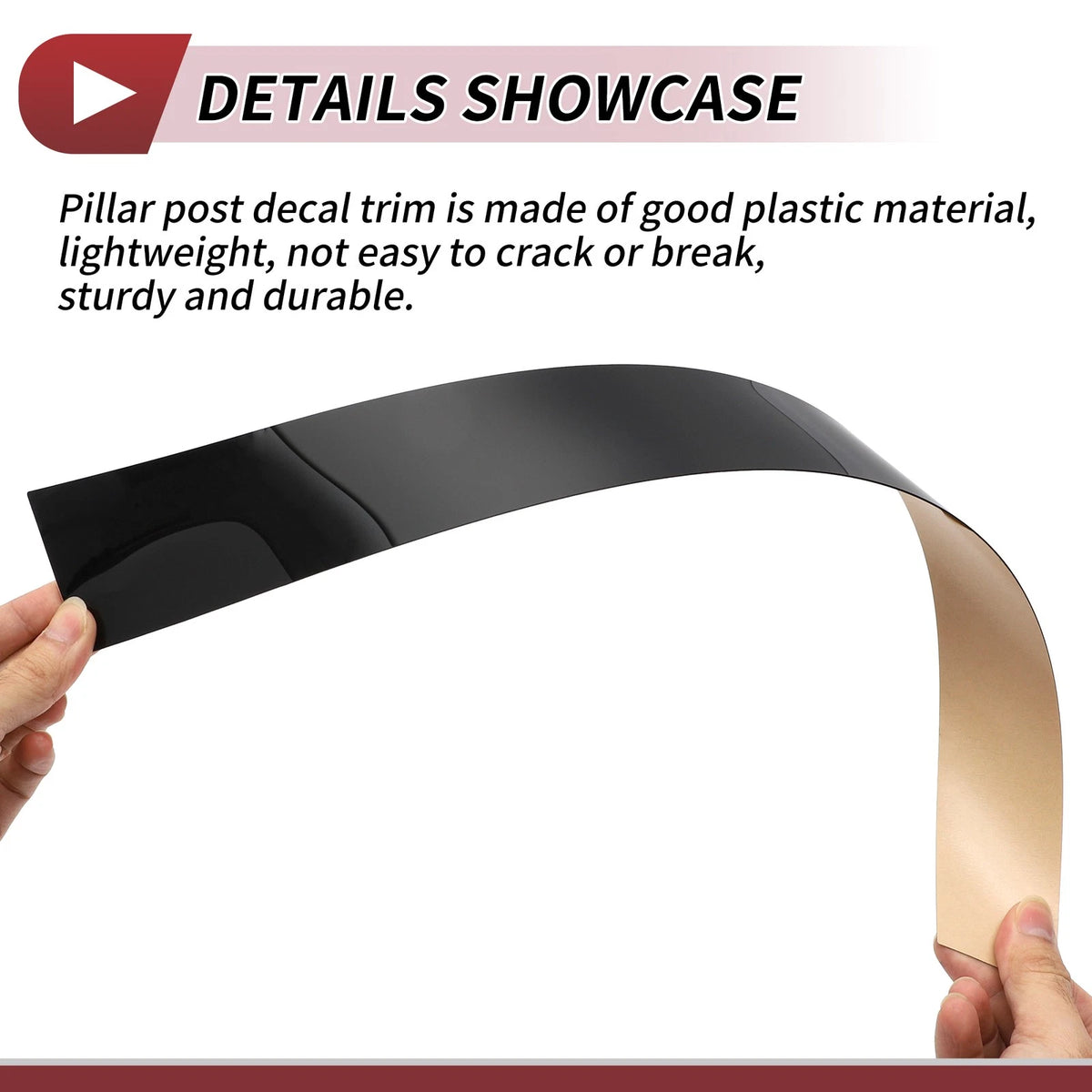 6 Pcs Door Pillar Window Trim for Nissan Titan (2017-2020) Black