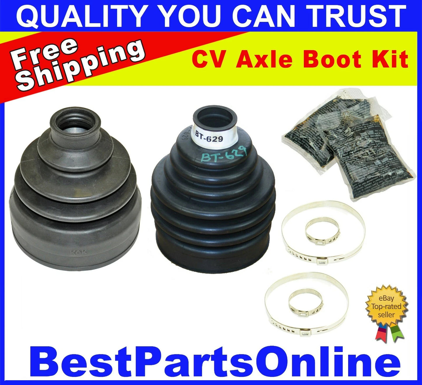 CV Axle Boot Repair Kit 2 x for Kia Rio (2006–2011)