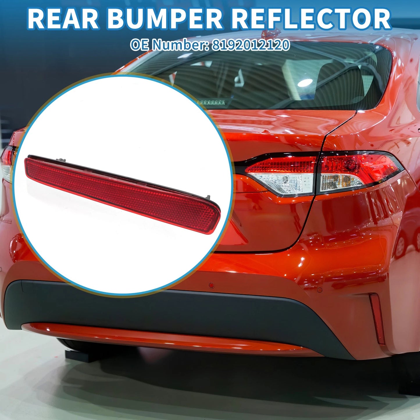 Rear Left Side Bumper Reflector for Toyota Corolla (2020-2023)