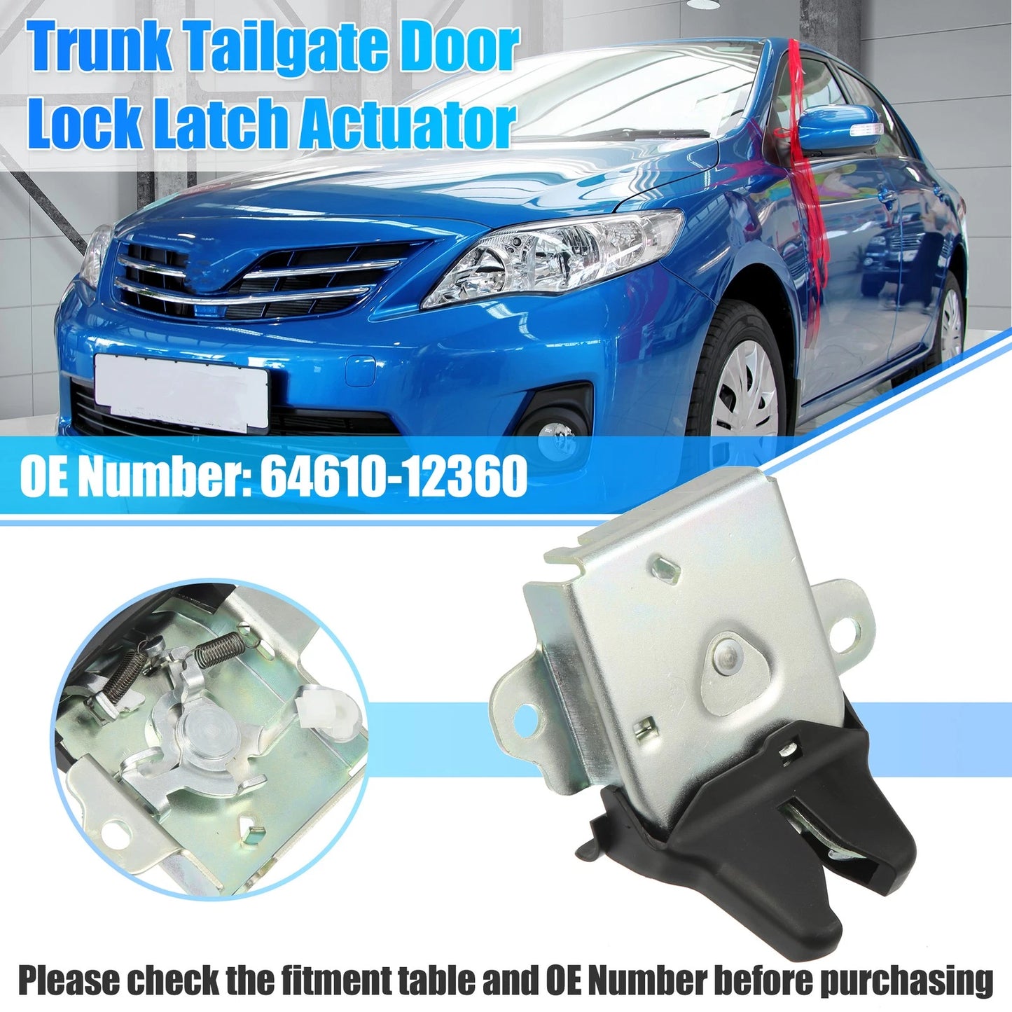 Tailgate Latch Actuator for Toyota Corolla E12 (2004–2008)