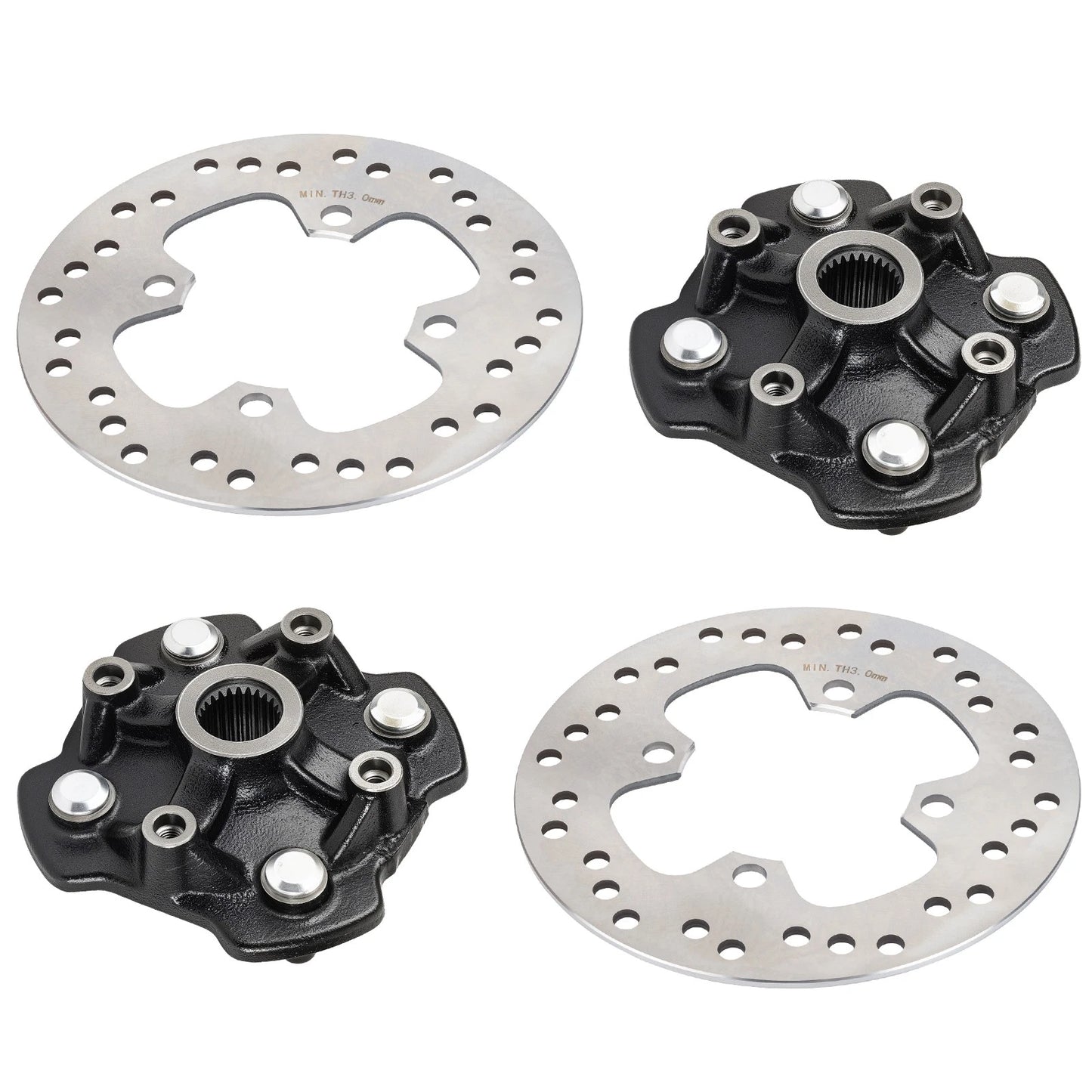 Front L&R Wheel Hubs Disc for Honda Rancher 420 Foreman 500