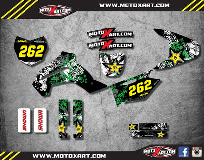 Custom Graphics Full Kit for Kawasaki KLX 140 (2008-2018) GRAFFITI STYLE