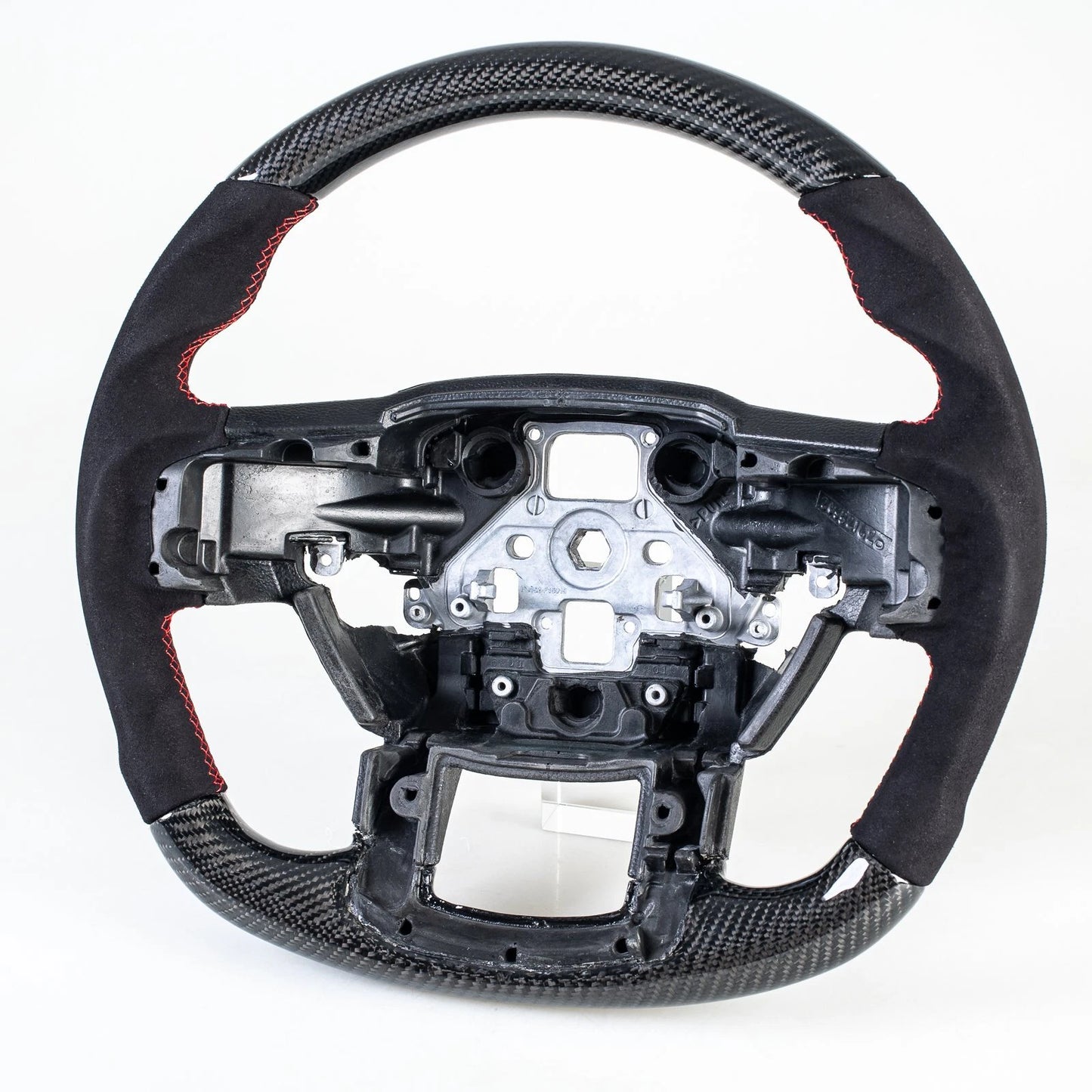 Steering Wheel Suede Flat Bottom for Ford F150 F250 F350 F450 F550 (15-22)