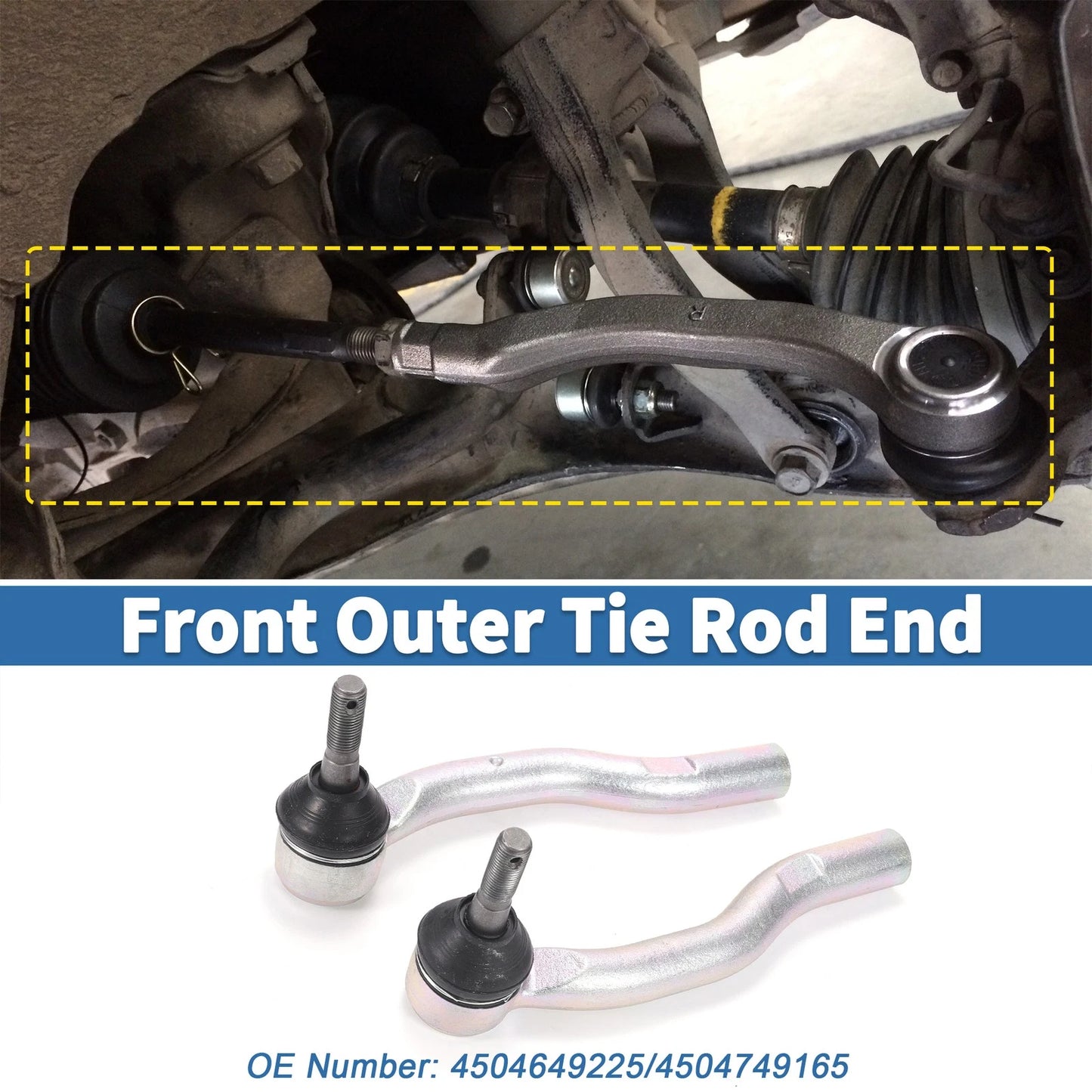 2 x Front Outer Tie Rod Ends for Lexus CT200h (2011-2017)