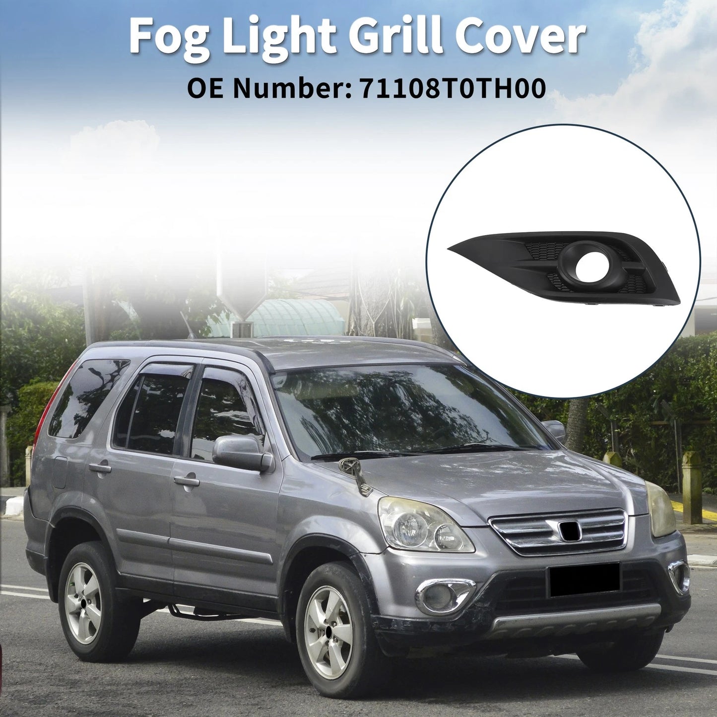 Front Left Fog Light Grill for Honda CR-V (2012-2014)