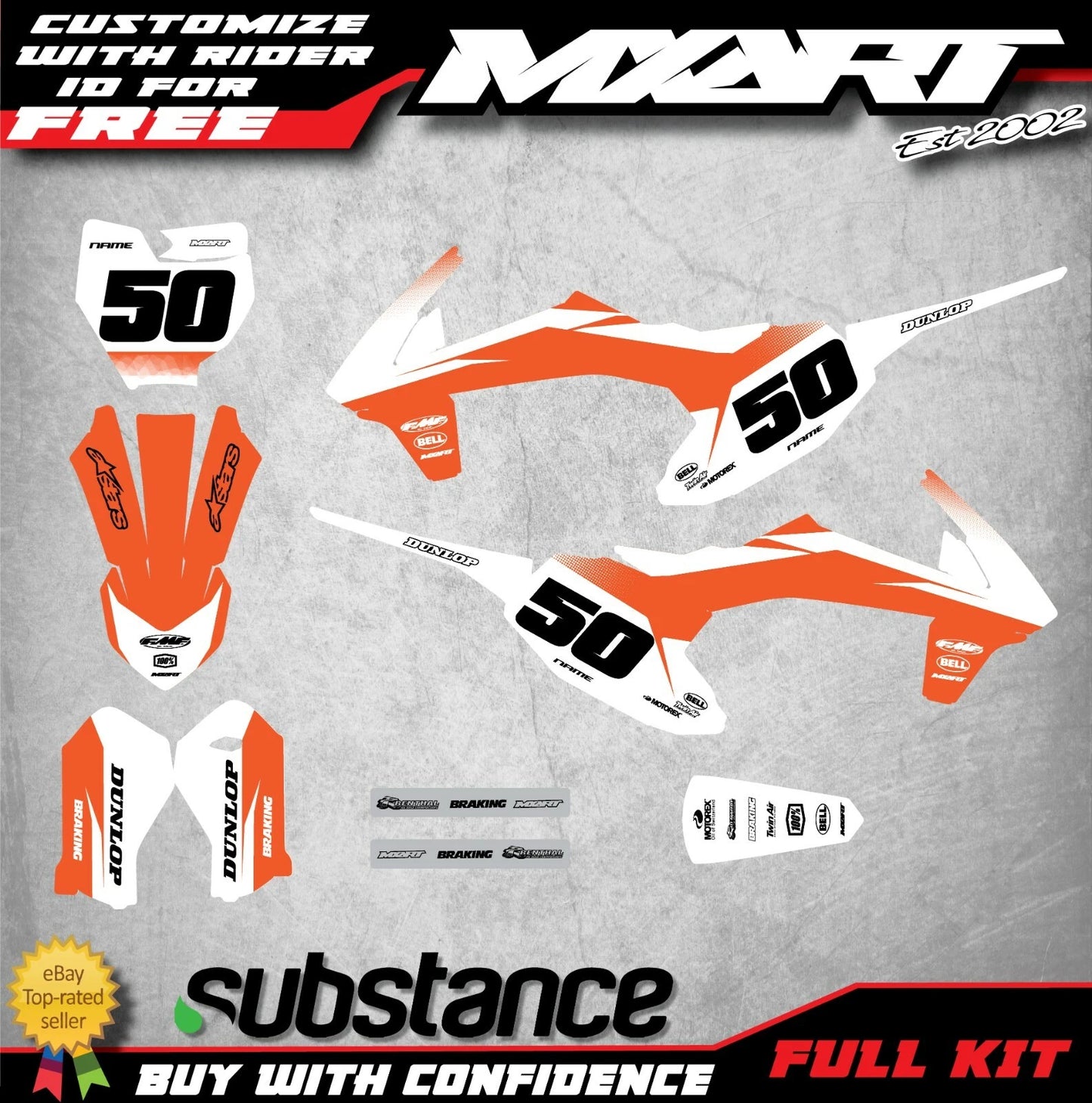 Custom Graphics for KTM 50 SX (2016-2022) GROOVE Style