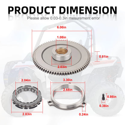 One Way Starter Clutch Gear Gasket Assembly for Polaris RZR XP 1000 (2014–2019)