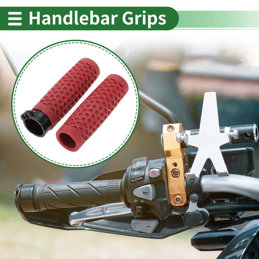 25mm Hand Grips Cover for Motorcycle Handlebar TPU Dark Red