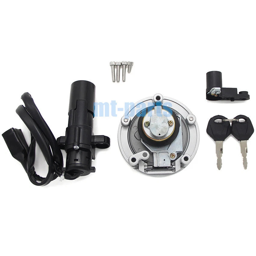 Fuel Gas Cap Ignition Key Switch Seat Lock Set for Yamaha YZF R25 R3 (2015-18)