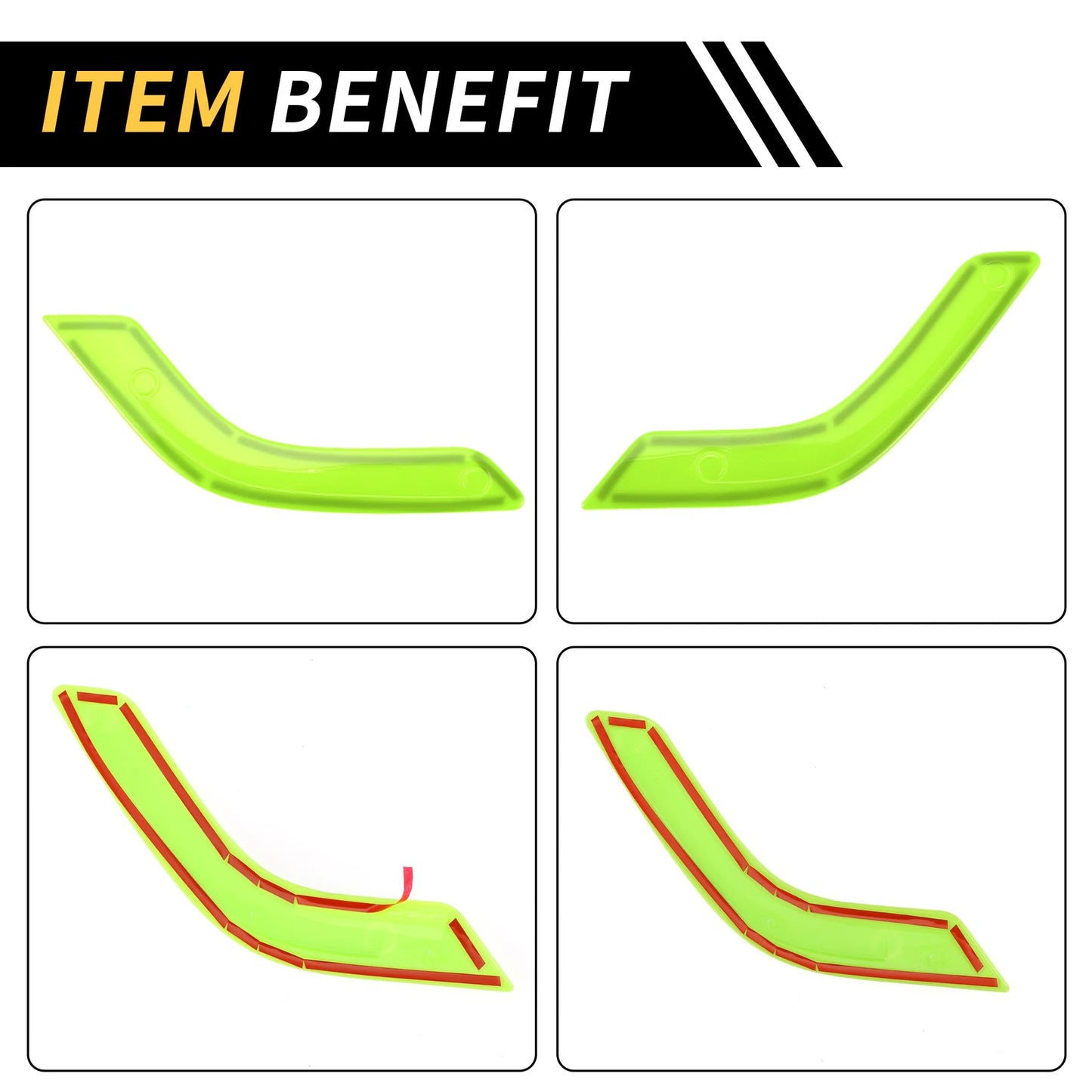 Light Green Front Rear Door Handle Bezel Cover Trims for Jeep Wrangler (2007-2018)