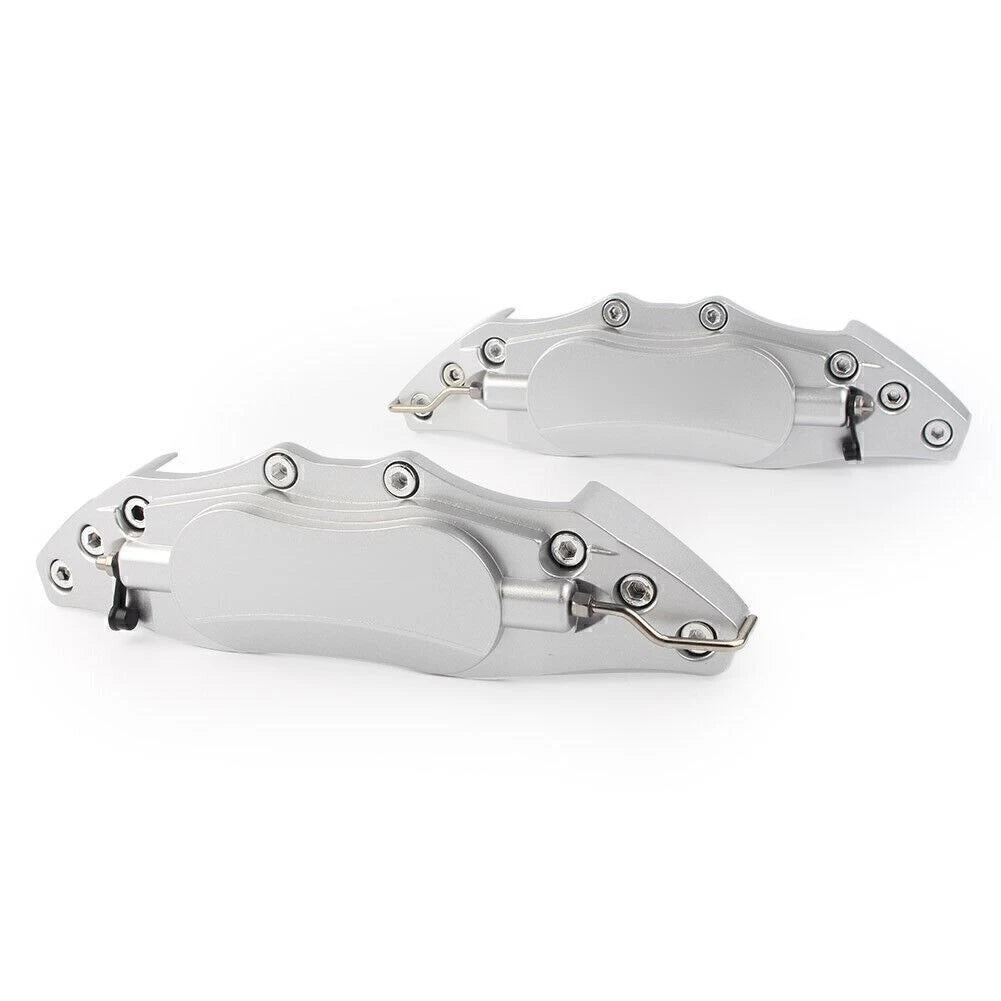Universal Silver 3D Style Car Disc Brake Caliper Covers for Front/Rear