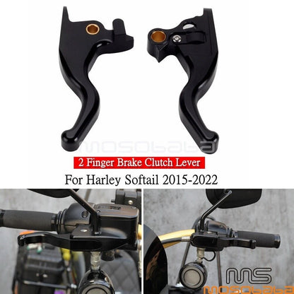 Finger Hand Brake Clutch Levers for Harley Softail Low Rider FXLRS (15-22)