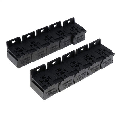 10 x 12V/24V 30A-80A 5 Pin Relay Socket Holder Block w/ 50 Terminals AU