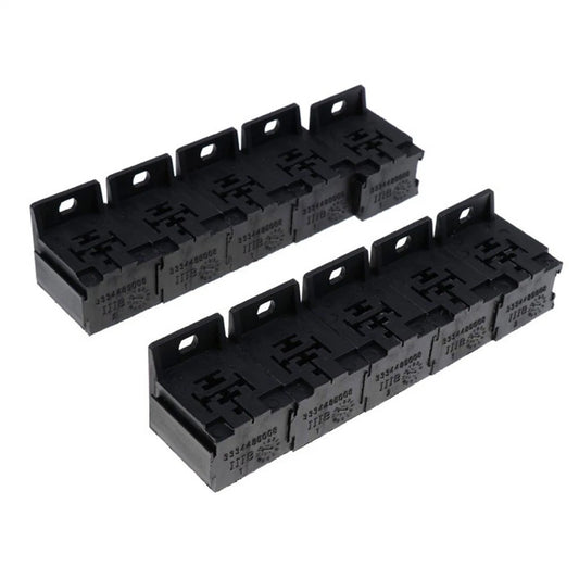 10 x 12V/24V 30A-80A 5 Pin Relay Socket Holder Block w/ 50 Terminals AU