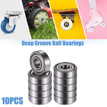 10pcs 607ZZ 7x19x6mm Double Shield Deep Groove Ball Bearings for Automotive
