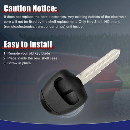 Uncut Key Fob Remote Control Case Shell for Mitsubishi L200