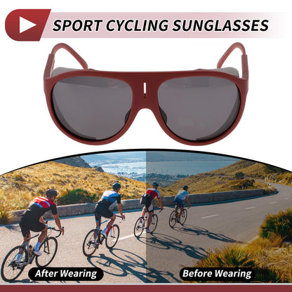 Motorcycle Riding Goggles Deep Gray Lens Wine Red Frame Tri-acetel Cellulose