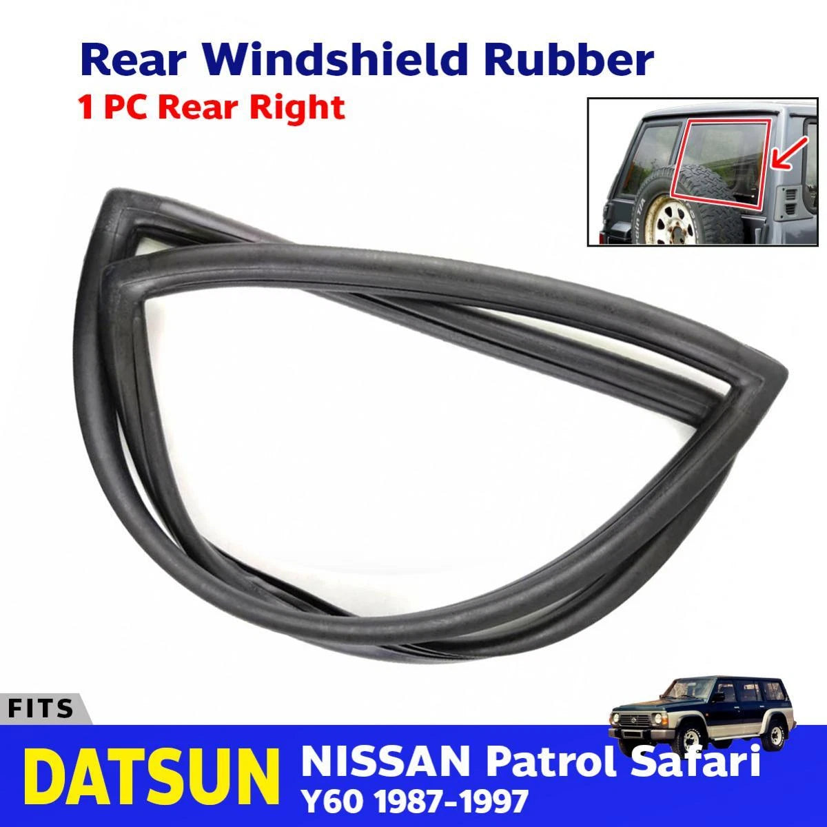 Windshield Window Rubber Seal Rear RH Fits Nissan Patrol Safari Y60 GQ 1987-97
