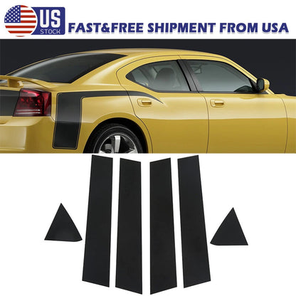 Pillar Post Door Moulding Trim Window Cover for Dodge Charger (2006-2010)