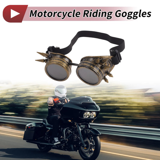 1Pc Motorcycle Riding Goggles Black Lens Bronze Frame Glass ABS for Motorcycle