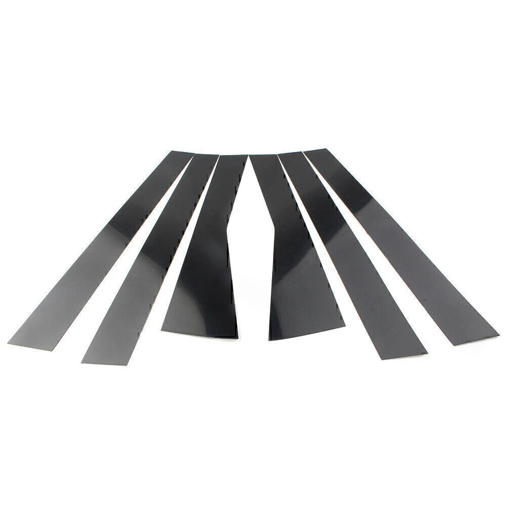 6 x Black Door Trim Pillar Post Covers for Subaru Forester (2019-2021)