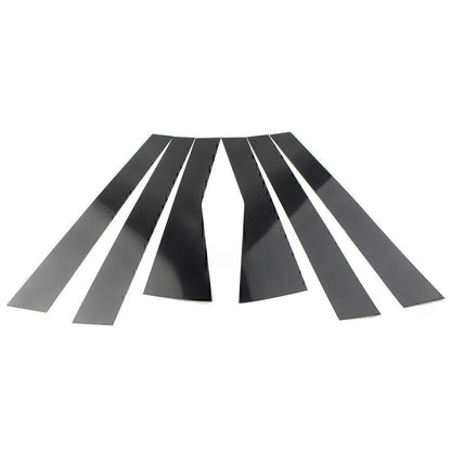 6 x Black Door Trim Pillar Post Covers for Subaru Forester (2019-2021)