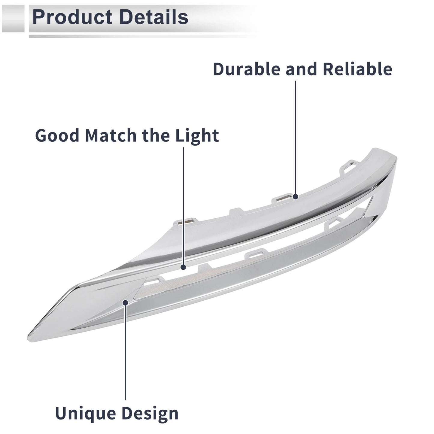 Front Right Fog Light Grill for Mercedes Benz GLK (2014-2016)