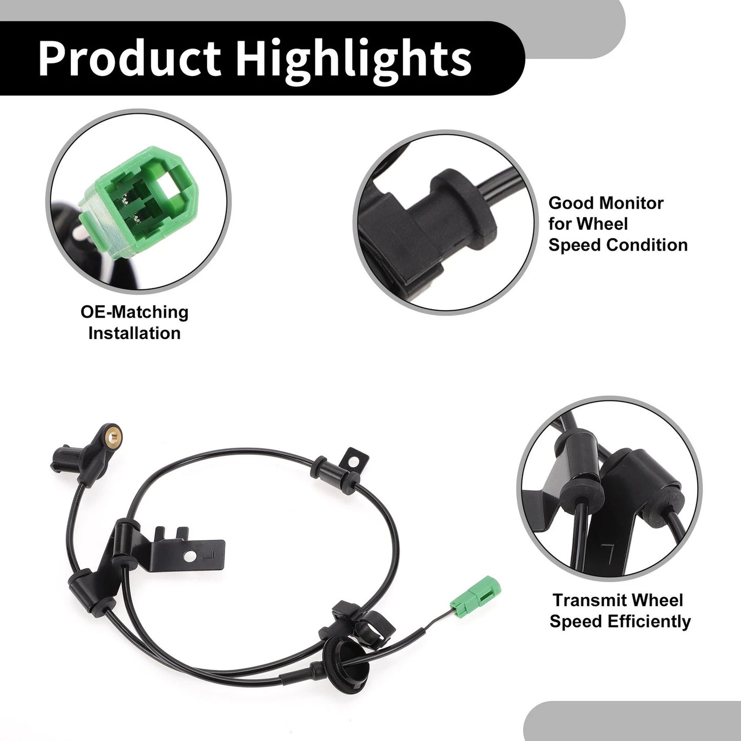 ABS Wheel Speed Sensor for Ford Escape 2001-2008 (2 x Rear Left)